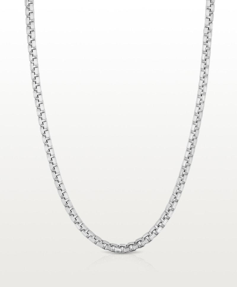 Square Snake Chain Necklace Lesedi, Silver