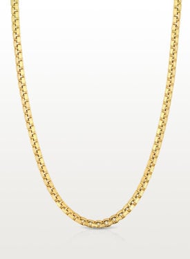 Gold Plated Box Chain Ketting Lesedi