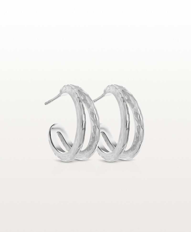 Double Hoop Earring Set Hoshi, Silver