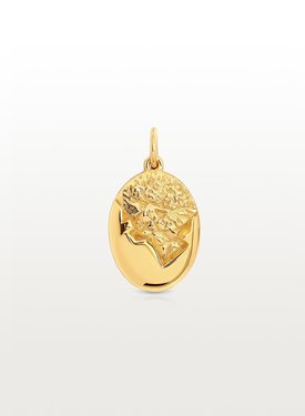 Oval Pendant Misaki, Gold Plated