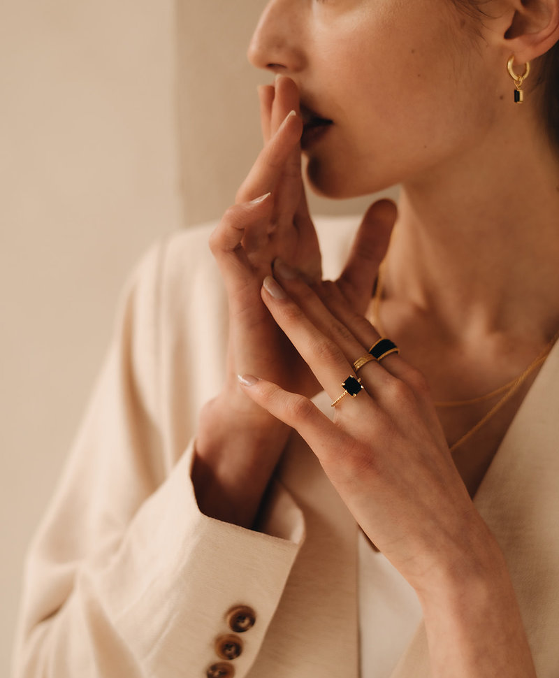 Stacked Ring Juji, Gold Plated