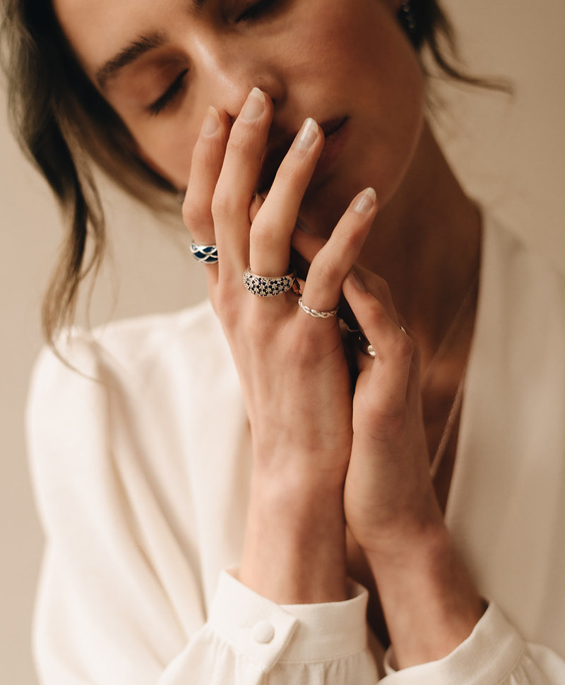 Zilveren Gevlochten Ring Hera