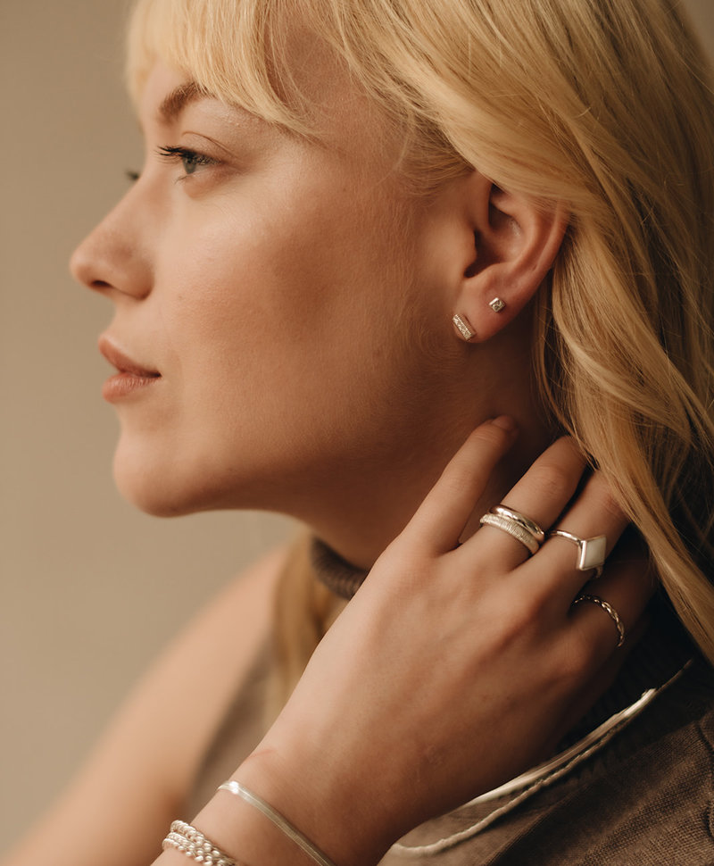 Silberner geflochtener Ring Hera