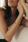 Rectangular Onyx Bracelet Chiasa, Gold Plated