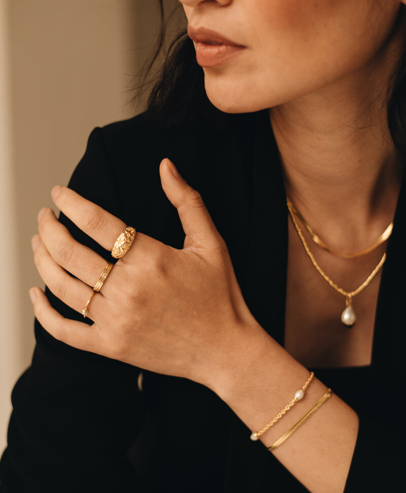 Gold Plated Minimalistische Ring Met Parel Keala