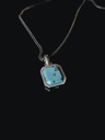 Silver Men's Pendant With Turquoise Stone Chetas