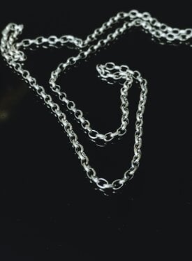 Silver Oval Men's Chain Necklace Gunnar (Chunky)