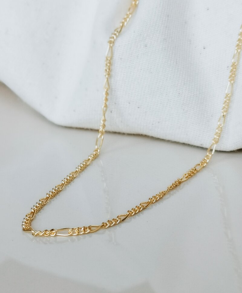 Gold Plated Figaro Ketting Amara