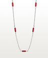 Collier Argent Perles Corail Rhéa