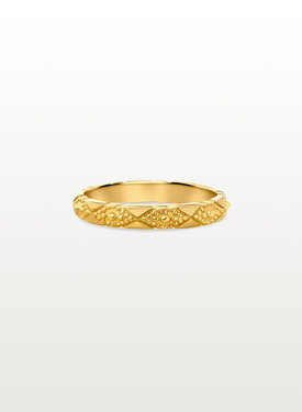 Vintage Pattern Ring Aurora, Gold Plated