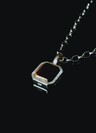 Silver Men's Pendant With Brown Stone Chetas