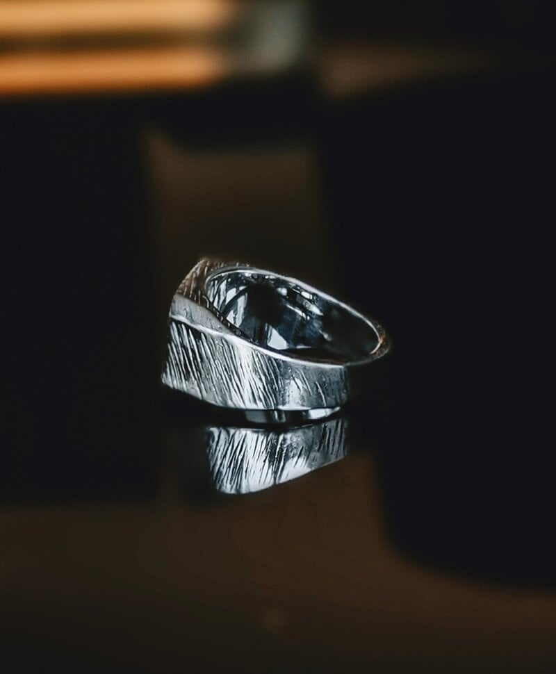 Silver Men's Ring Sun Arun