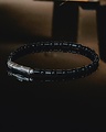 Black Stone Men's Bead Bracelet Nhean