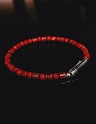 Red Stone Men's Bead Bracelet Nhean
