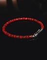 Rotes Perlenarmband Herren Nhean