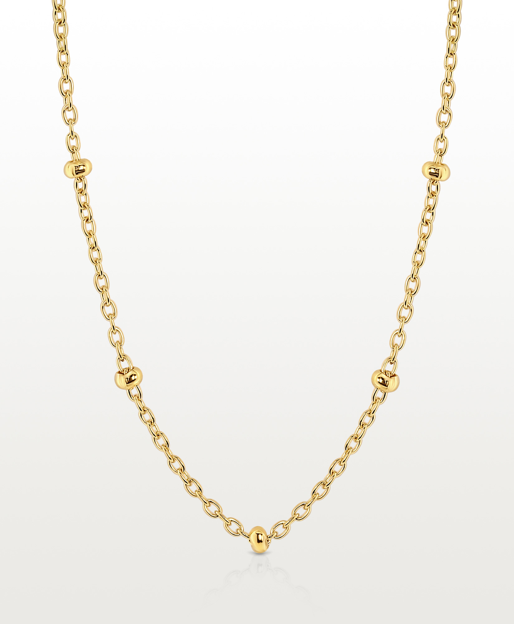 Ball Chain Necklace Adara, Gold Plated Taj Amsterdam