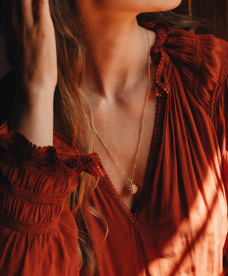 Collier Grossesse Plaqué Or N° 4, La Boule