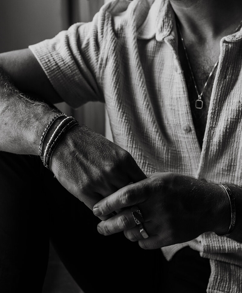 Silver Round Snake Chain Men's Bracelet Magnus