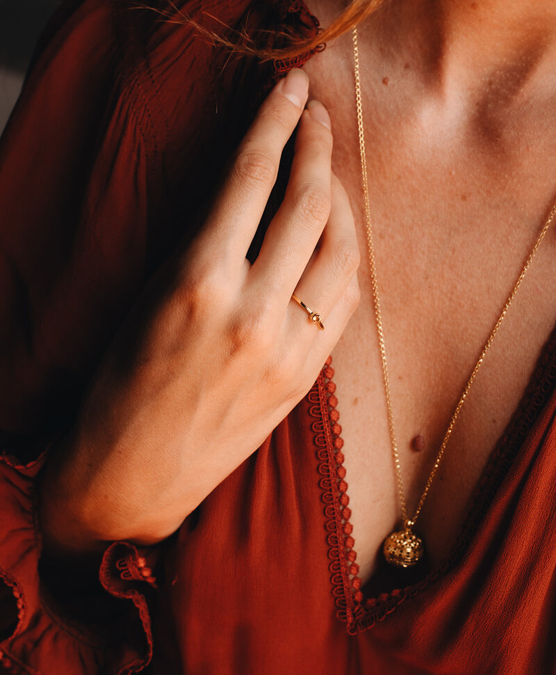 Bague Plaqué Or Citrine Keala