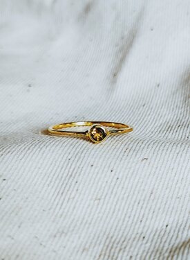 Bague Plaqué Or Citrine Keala