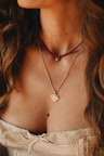 Collier Argent Perles Corail Rouge Électre