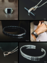 Bague Argent Symbole Onyx pour Hommes Adofo