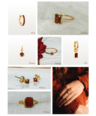 Gold Plated Rode Jaspis Ring Meiyo
