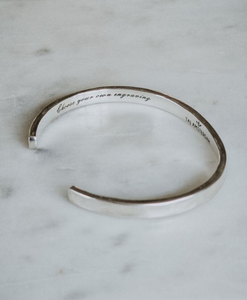 Zilveren Perfecte Basic Cuff Armband Heren Lonn