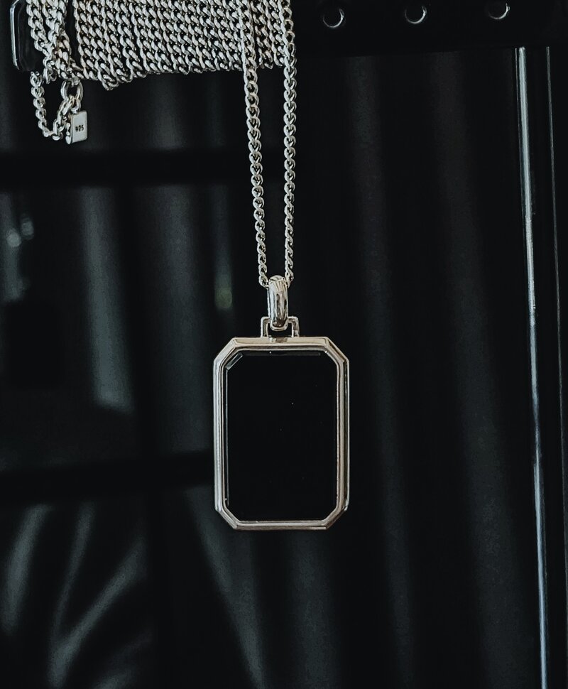 Silver Black Onyx Pendant Men Finnr