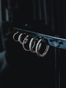 Single Twisted Silver Hoop Earring Men Stig