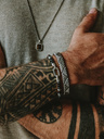 Bracelet en perles mixtes pour homme Arran