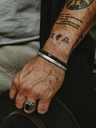 Bague Argent Onyx pour Hommes Tian