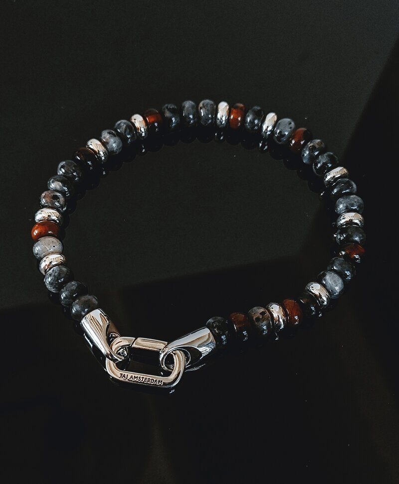Bracelet en perles mixtes pour homme Arran
