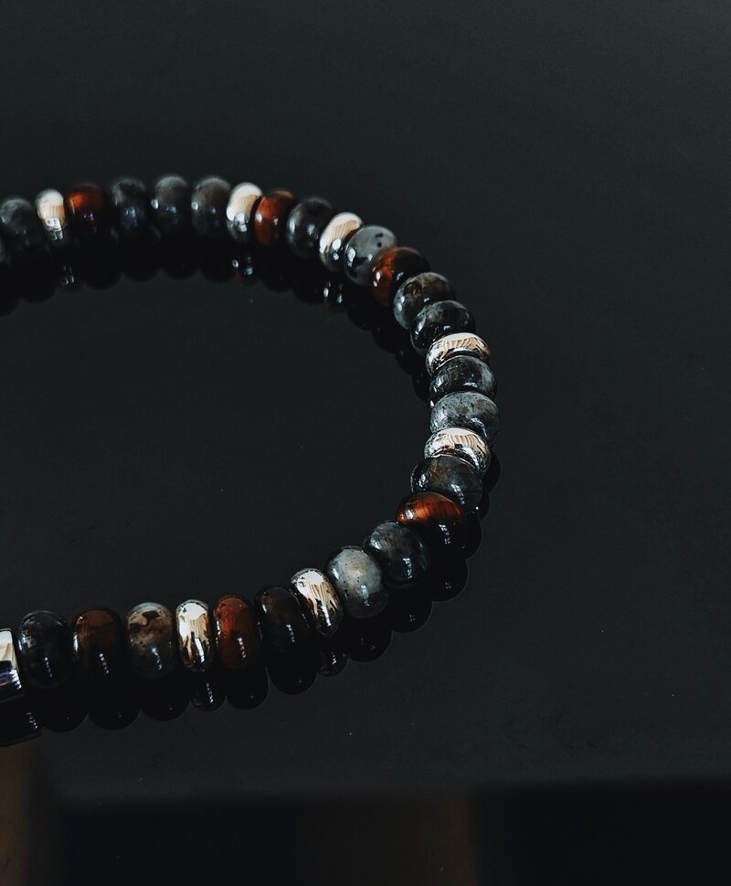 Bracelet en perles mixtes pour homme Arran