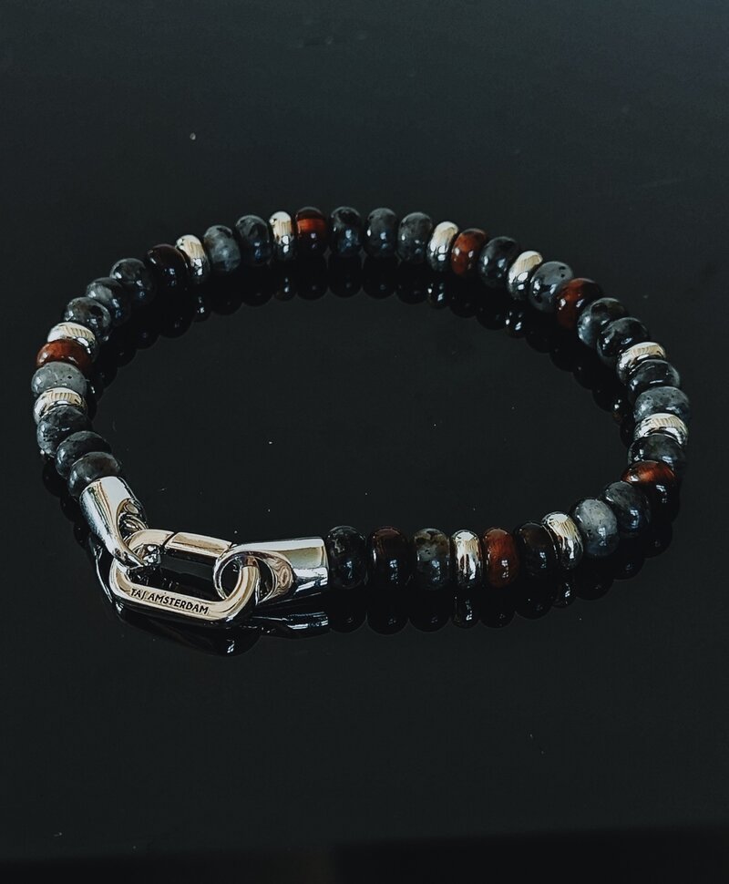 Bracelet en perles mixtes pour homme Arran