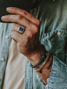 Blauwgroene Kralen Armband Heren Kaito