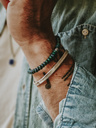Blauwgroene Kralen Armband Heren Kaito