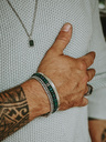 Blauwgroene Kralen Armband Heren Kaito