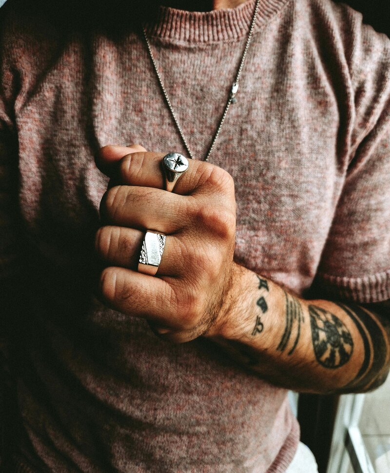 Bague en argent gravable Olan