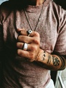 Bague en argent gravable Olan