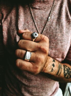 Zilveren Graveerbare Ring Olan
