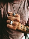 Zilveren Graveerbare Ring Olan