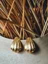 Shell Earrings Écume, Gold Plated