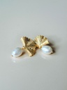 Fan Pearl Earrings Léa, Gold Plated