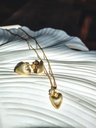 Gold Plated Ketting Met Hartjes Hanger Chérie