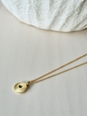 Gold Plated Ketting Met Groene Steen Céleste