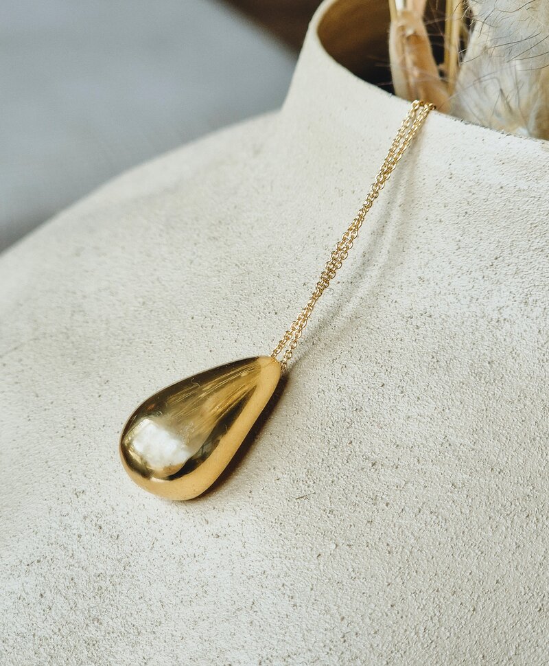 Collier Goutte Ophélie, Plaqué Or