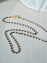 Collier À Perles Noires Minuit, Plaqué Or