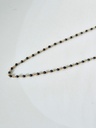 Black Bead Necklace Minuit, Gold Plated