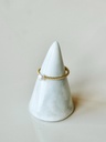 Pearl Ring With Twisted Band Noémie, Gold Plated
